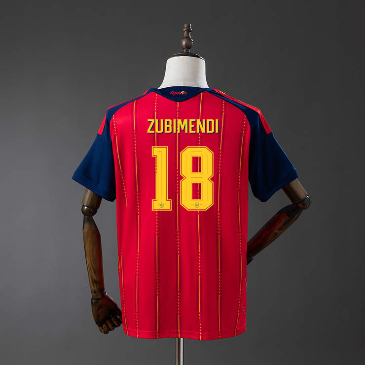 Spanien VM 2026 Hemmaställ Herr Martín Zubimendi #18 Matchtröja Mästarutgåva