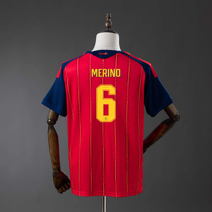 Spanien VM 2026 Hemmaställ Herr Mikel Merino #6 Matchtröja Mästarutgåva