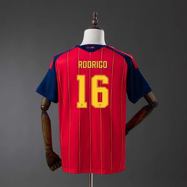 Spanien VM 2026 Hemmaställ Herr Rodrigo #16 Matchtröja Mästarutgåva