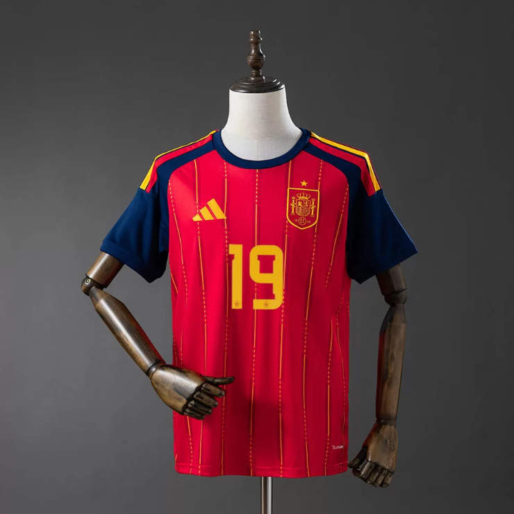 Spanien Hemmaställ VM 2026 Lamine Yamal 19 Kortärmad Matchtröja Herr