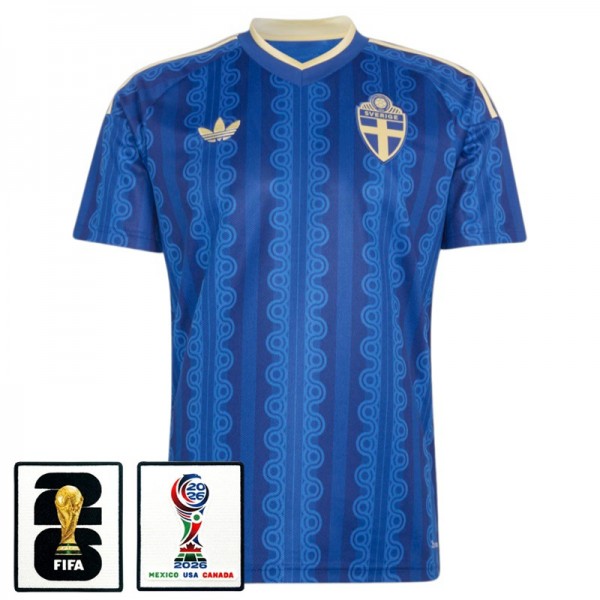 Sverige Fotbollströja VM 2026 Bortaställ Herr med VM-Patch