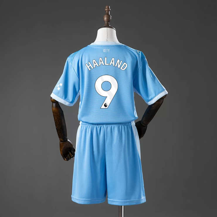 Erling Haaland 9 Manchester City 2026/27Hemmaställ Barn Matchtröja Set