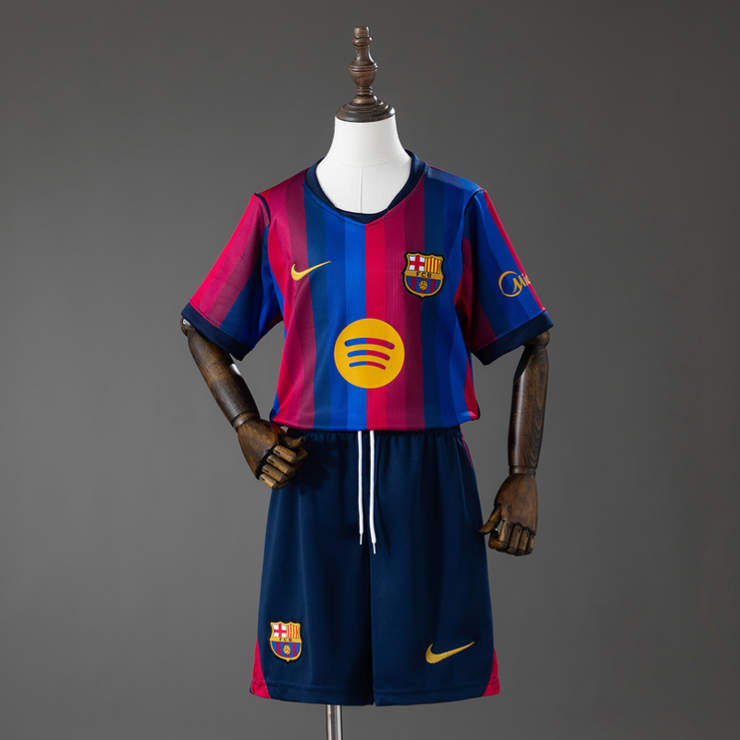 FC Barcelona 2026/27 Hemmaställ Barn Matchtröja med Shorts
