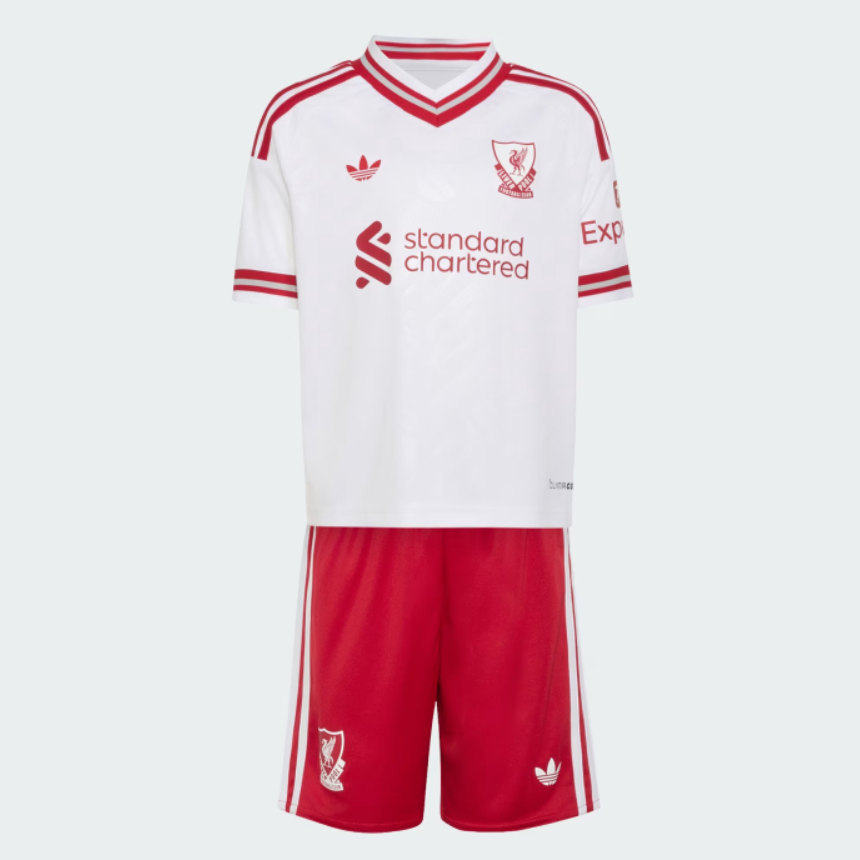 Liverpool FC 2026/27 Florian Wirtz 7 Barn Bortaställ med shorts-1