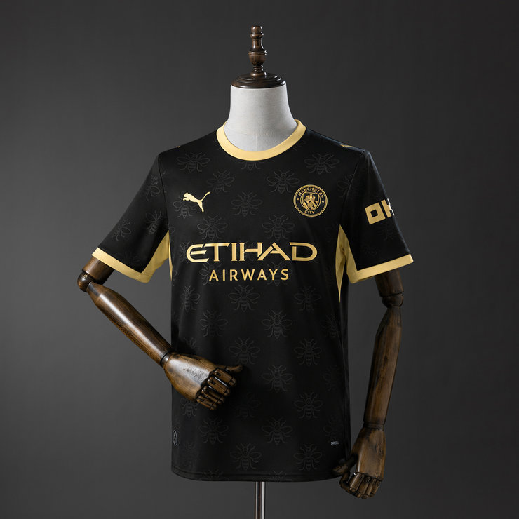 Manchester City Bortaställ 2026/27 Svart/Guld Herr Matchtröja