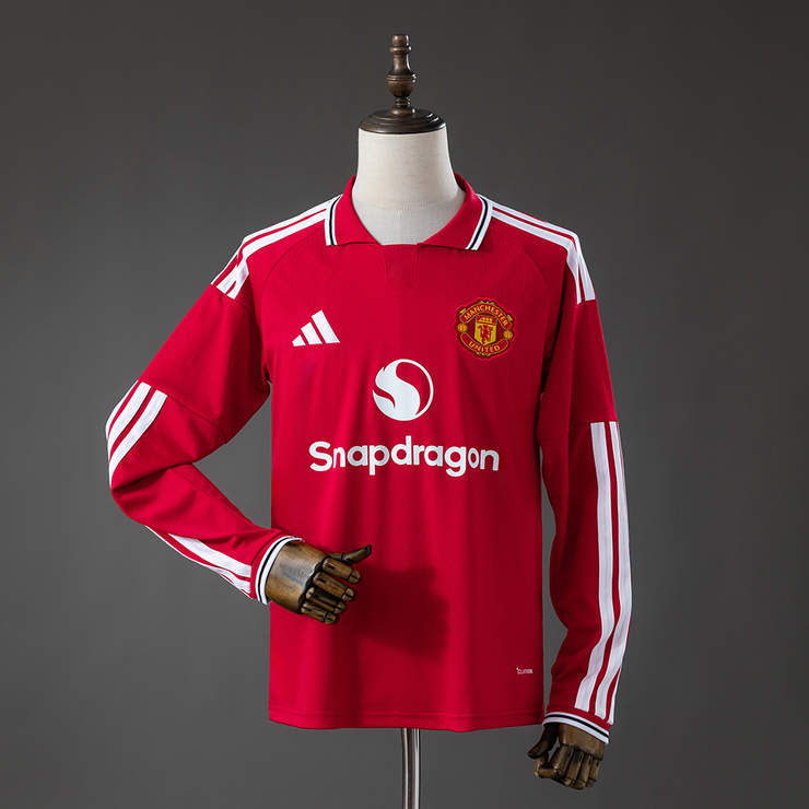 Manchester United 2026/27 Hemmaställ Långärmad Matchtröja Herr