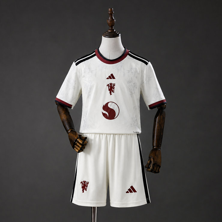Manchester United 2026/27 Tredjeställ Barn Fotbollsställ med Shorts
