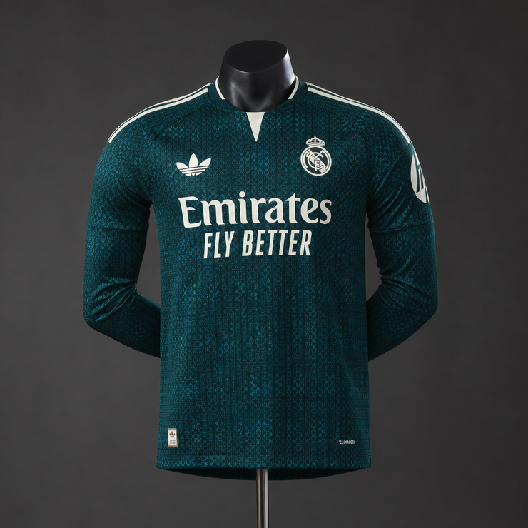 Real Madrid 2026/27 Bortaställ Långärmad Herr Matchtröja Spelarversion