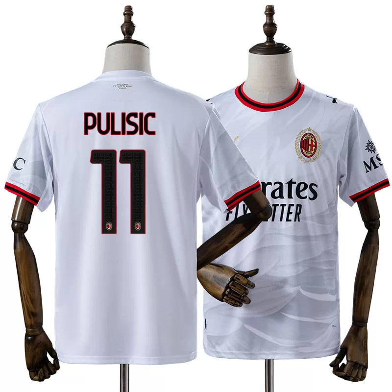 AC Milan 2026/27 Christian Pulisic 11 Bortaställ Herr Vit Matchtröja
