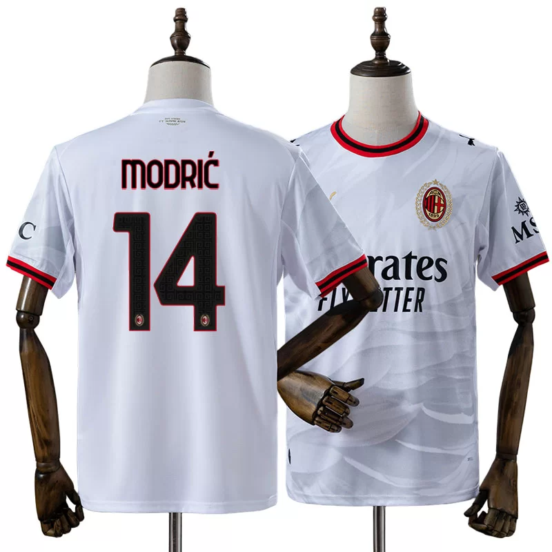 AC Milan 2026/27 Luka Modrić 14 Bortaställ Herr Vit Matchtröja