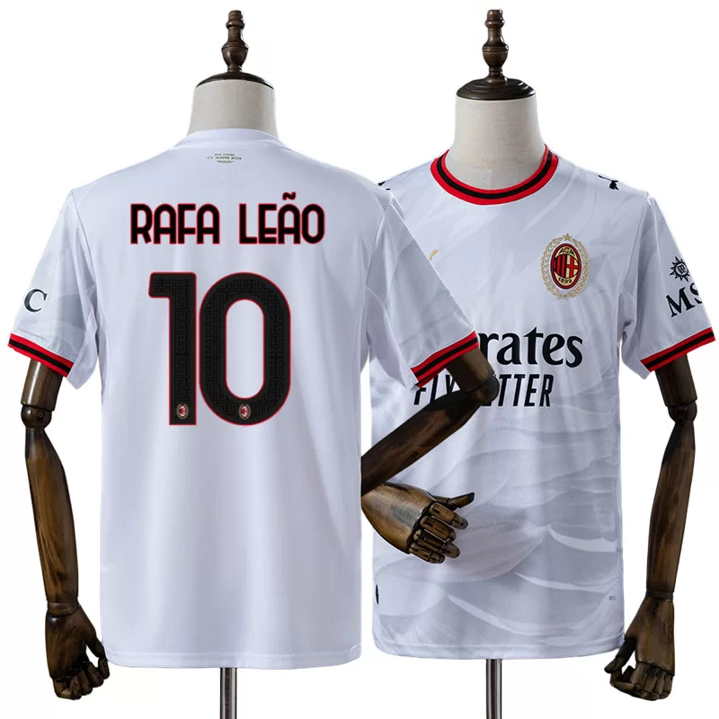 AC Milan 2026/27 Rafael Leão 10 Bortaställ Herr Vit Matchtröja