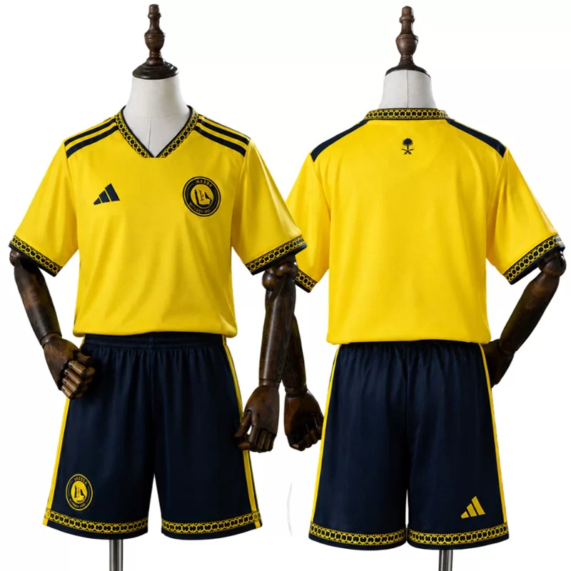 Al-Nassr 2026/27 Hemmaställ Barn Gul med Shorts