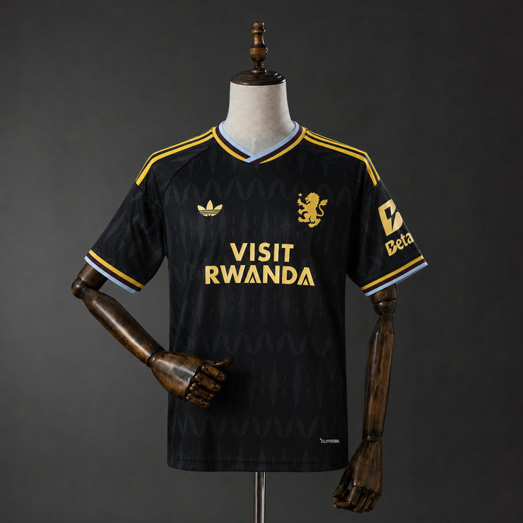 Aston Villa 2026/27 Bortaställ Herr Svart Matchtröja