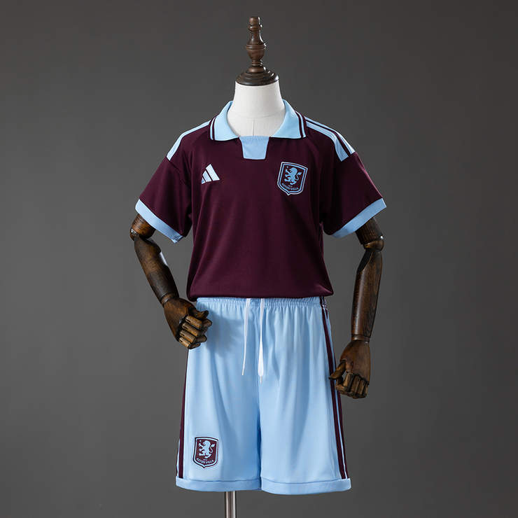 Aston Villa 2026/27 Hemmaställ Barn Fotbollsställ med Shorts