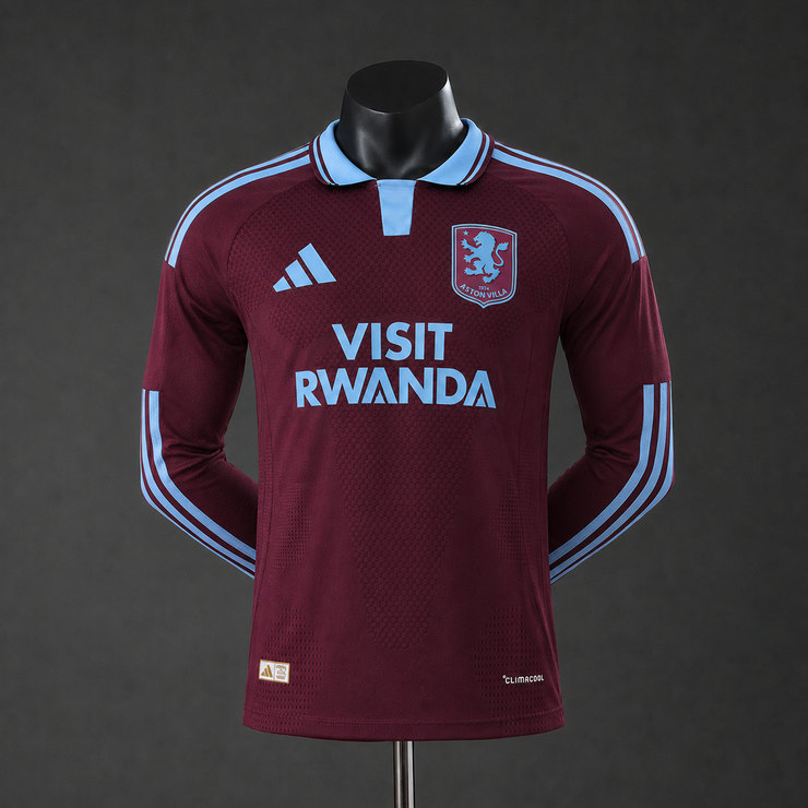 Aston Villa Hemmaställ 2026/27 Vinröd Långärmad Herr Matchtröja Spelarversion