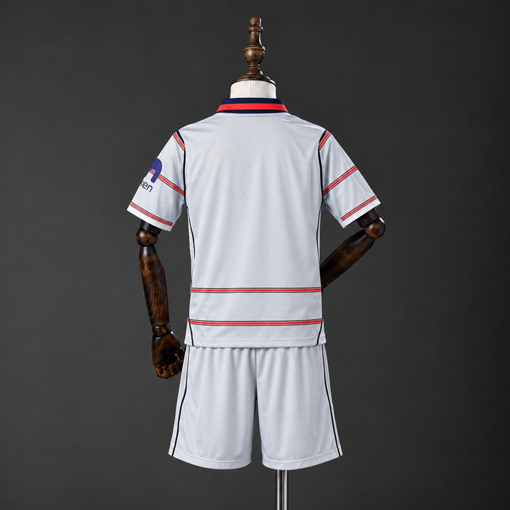 Atlético Madrid 2026/27 Tredjeställ Barn Ljusgrå Röd och Blå med Shorts-1