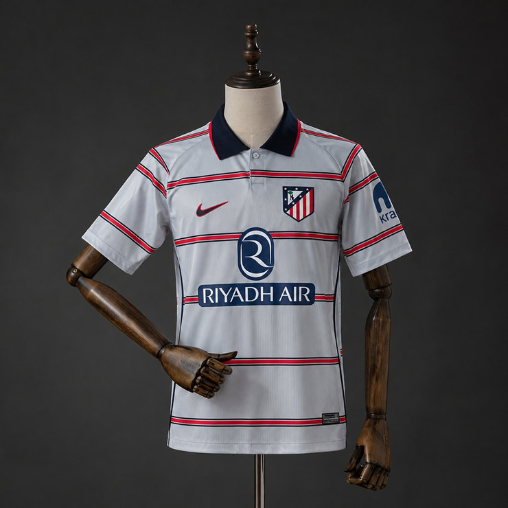 Atlético Madrid 2026/27 Tredjetröja Herr Ljusgrå Röd och Blå Matchtröja