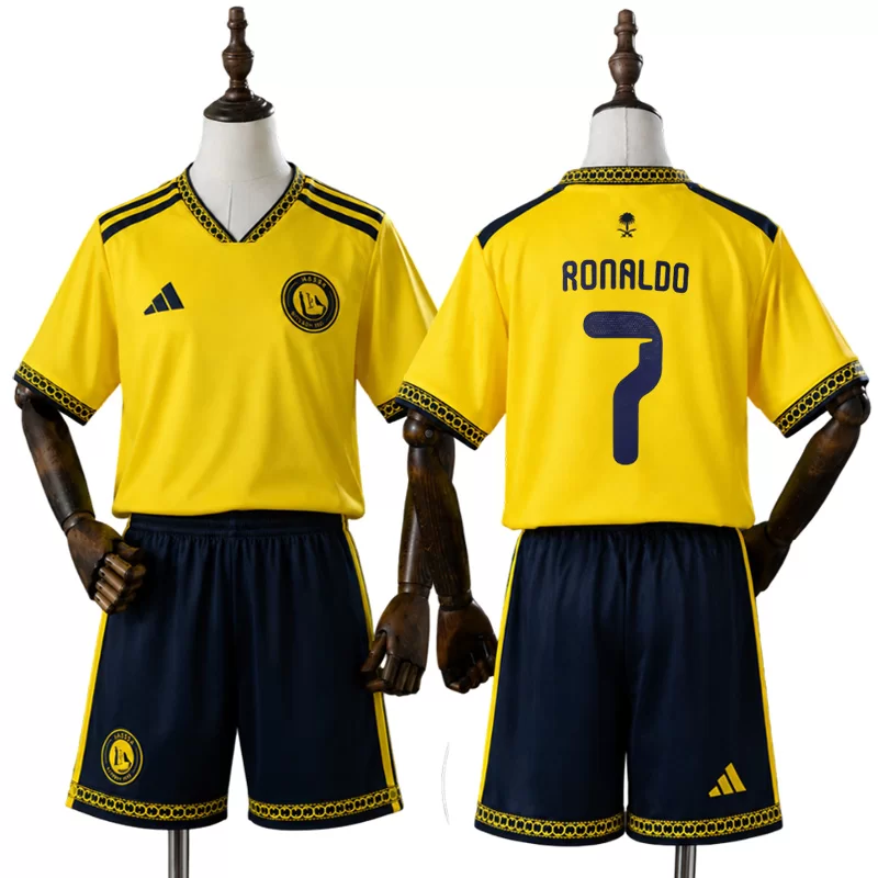 Cristiano Ronaldo 7 Al-Nassr 2026/27 Hemmaställ Barn Gul med Shorts