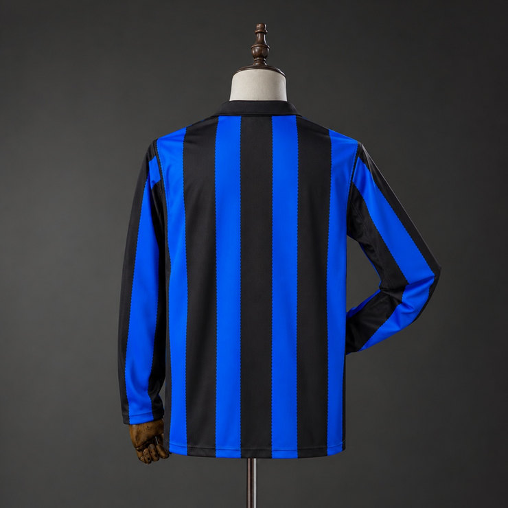 Inter Milan 2026/27 Hemmaställ Herr Svart och Blå Långärmad Matchtröja-1