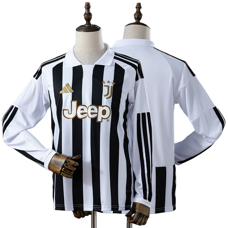 Juventus 2026/27 Hemmaställ Herr Långärmad Vit Svart Matchtröja