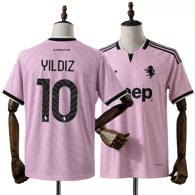 Juventus 2026/27 Kenan Yildiz 10 Bortaställ Herr Rosa Matchtröja