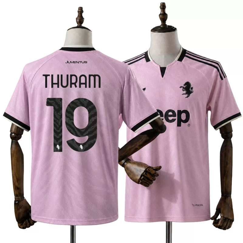 Juventus 2026/27 Khéphren Thuram 19 Bortaställ Herr Rosa Matchtröja