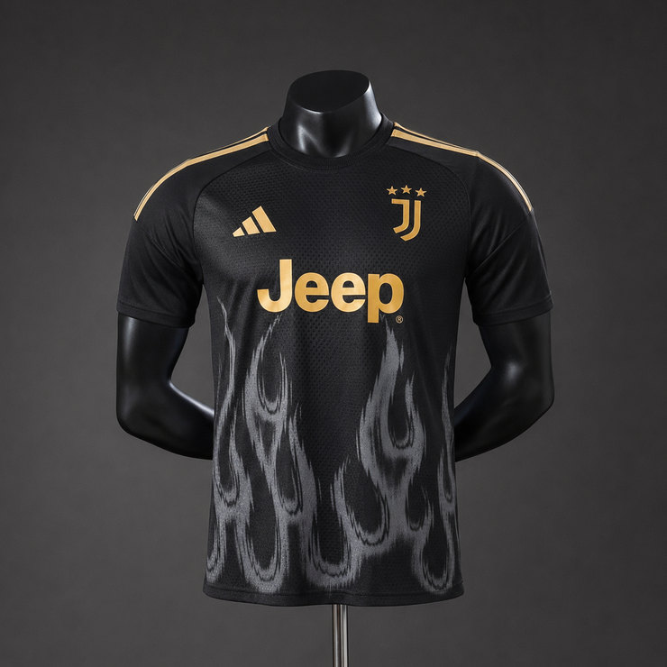 Juventus 2026/27 Tredjetröja Herr Spelarversion Svart Matchtröja